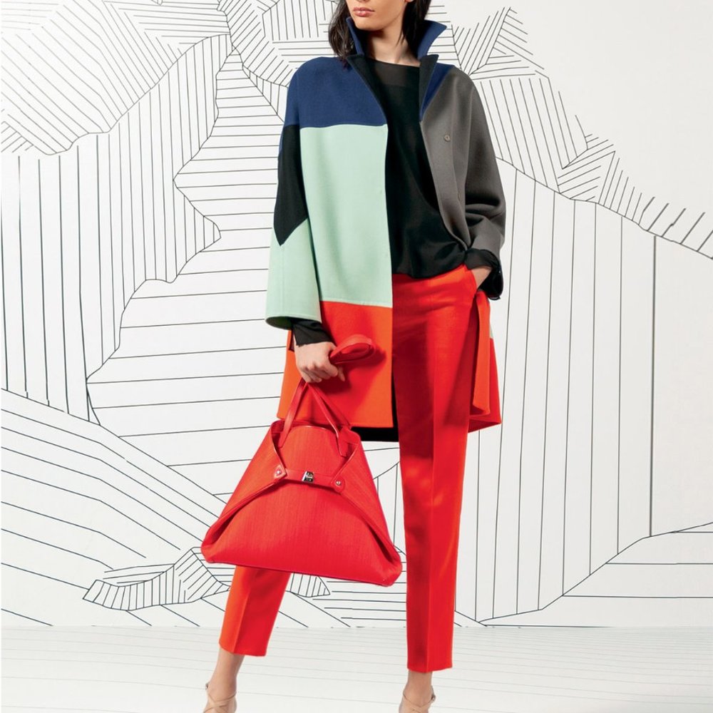 $5990 Akris Einstein Short Cashmere Coat-abstract cashmere coat-size 8-NWT - Picture 1 of 7